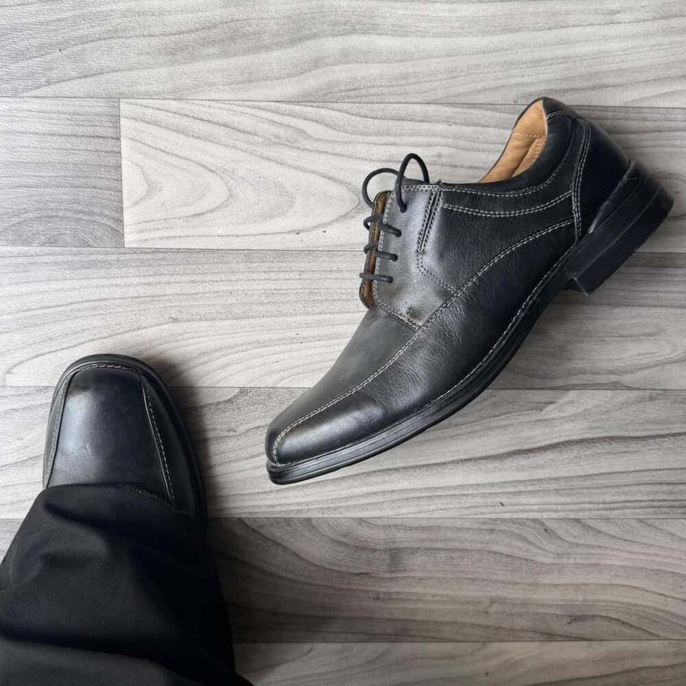 Dockers Black Leather Oxford Dress Shoes 10.5M